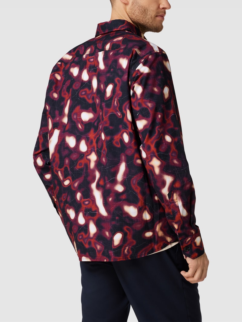 Regular Fit Freizeithemd mit Allover-Muster Modell 'Lisel' in pink