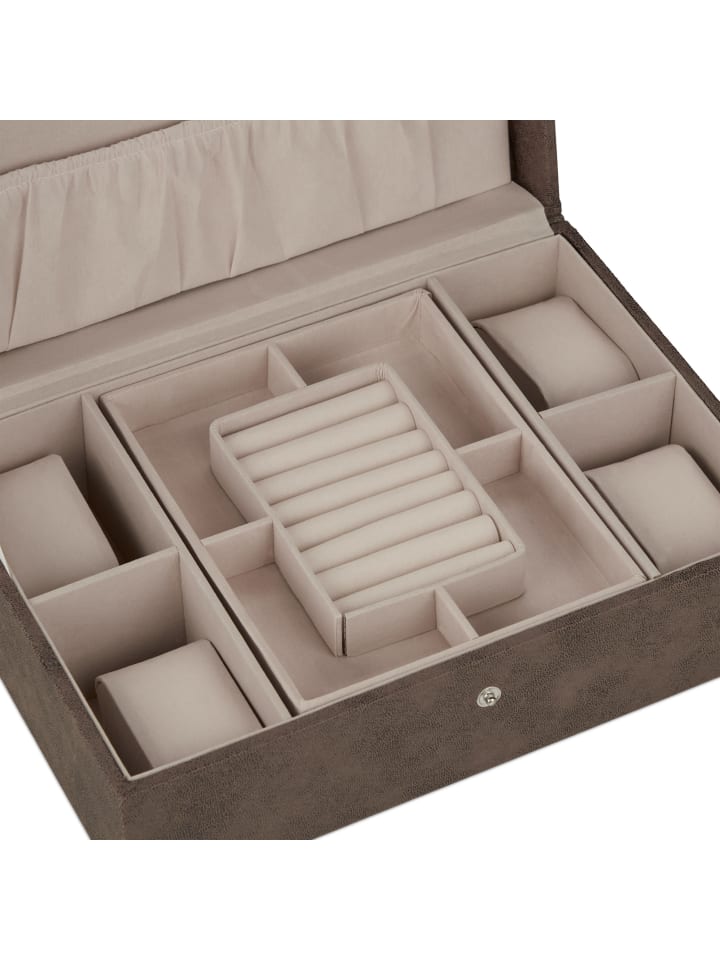 relaxdays Schmuckkästchen in Braun - (B)29 x (H)10 x (T)20 cm günstig kaufen onesize