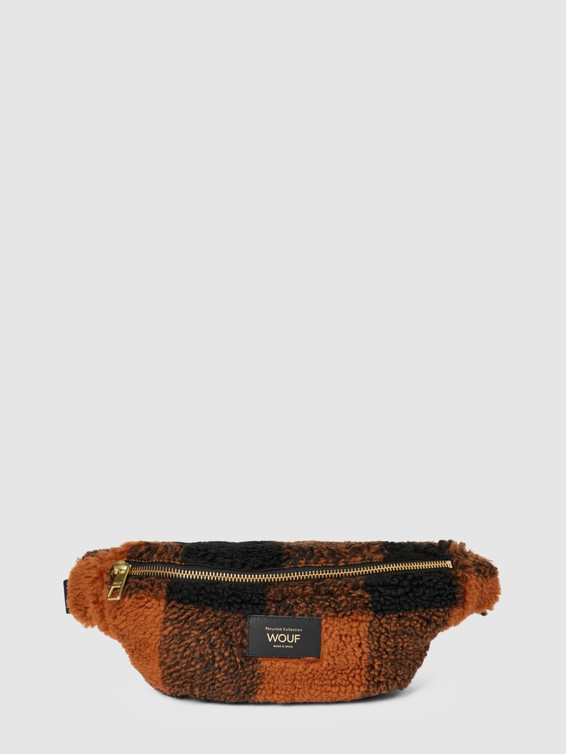 Bauchtasche aus Teddyfell Modell 'Brownie' in cognac
