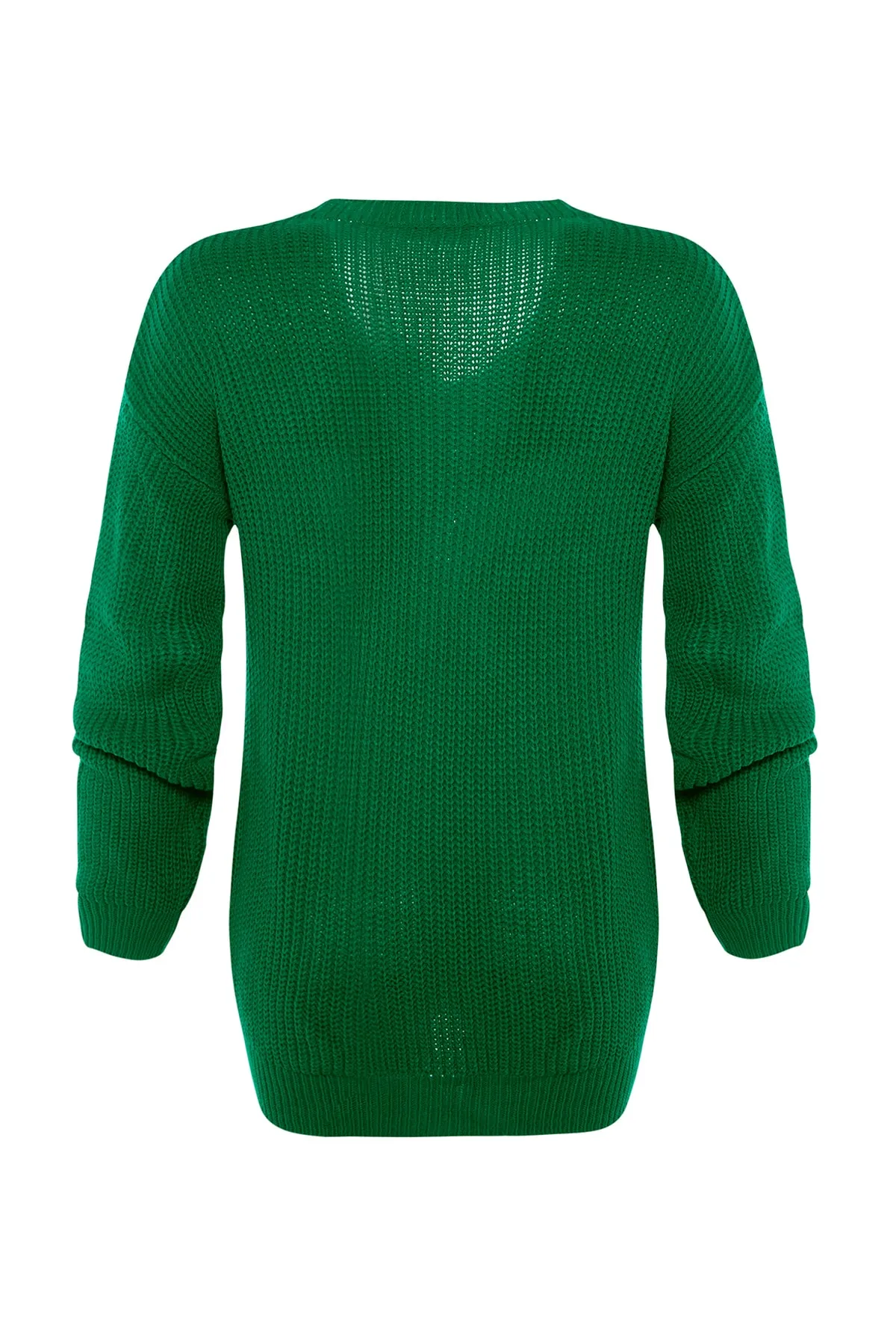 Trendyol Collection  Smaragdgrüner Strickpullover mit Lochmuster TWOAW21KZ0690