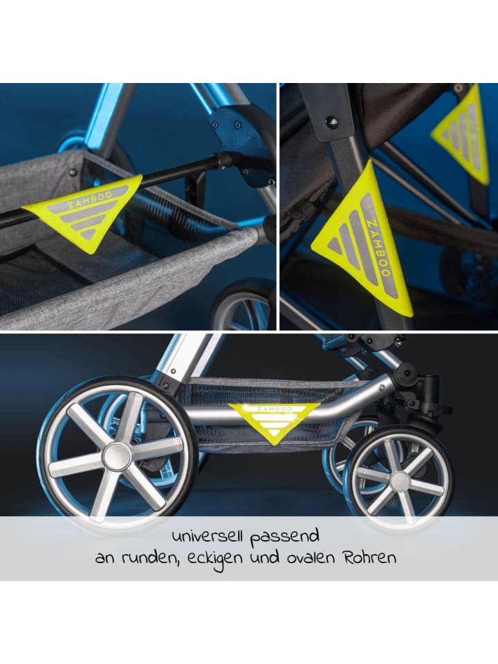 Zamboo Universal Reflektoren für Kinderwagen und Buggys 4er in gelb günstig kaufen onesize