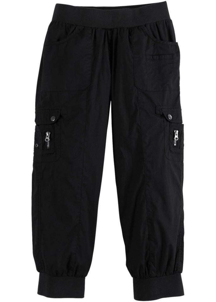3/4-Baumwoll-Cargohose mit Bequembund