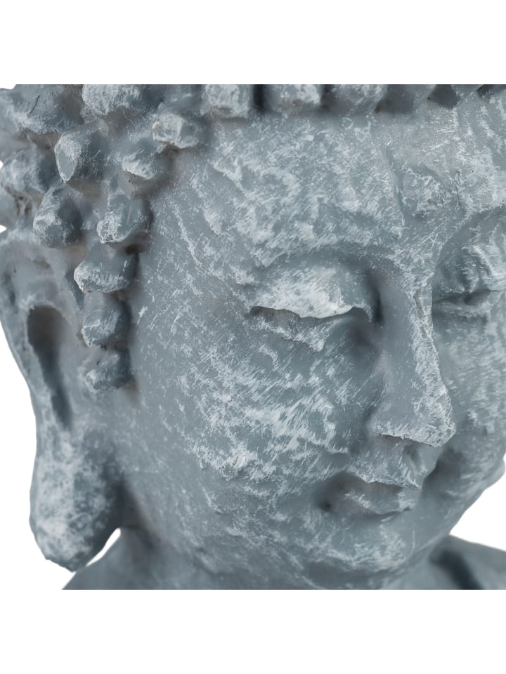 relaxdays Buddha Figur in Hellgrau - (H)18 cm günstig kaufen onesize