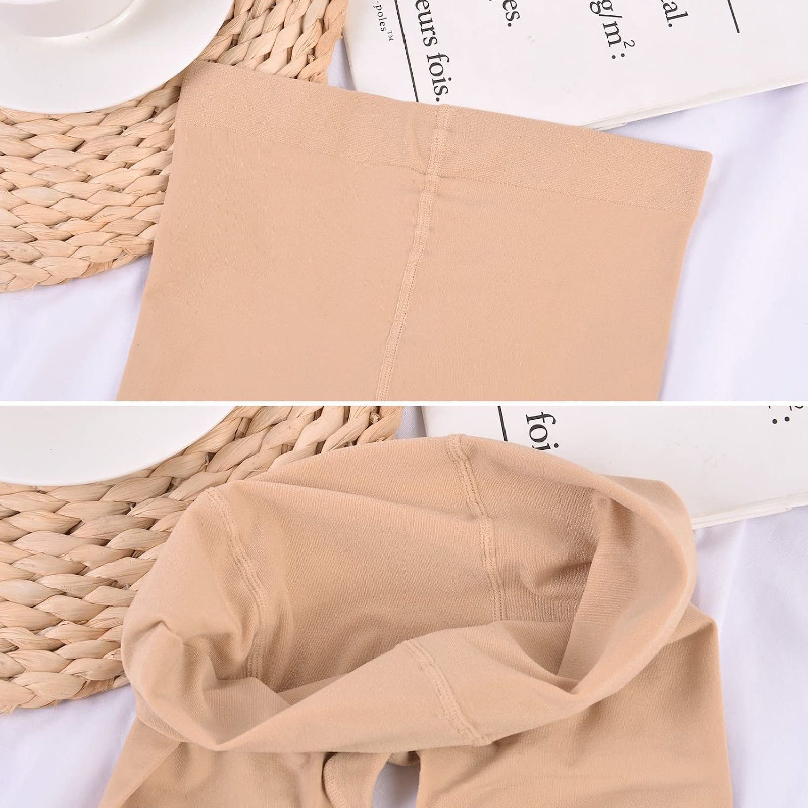 TOPMELON Thermostrumpfhose Gefütterte Strumpfhose Strümpfe Fake Translucent