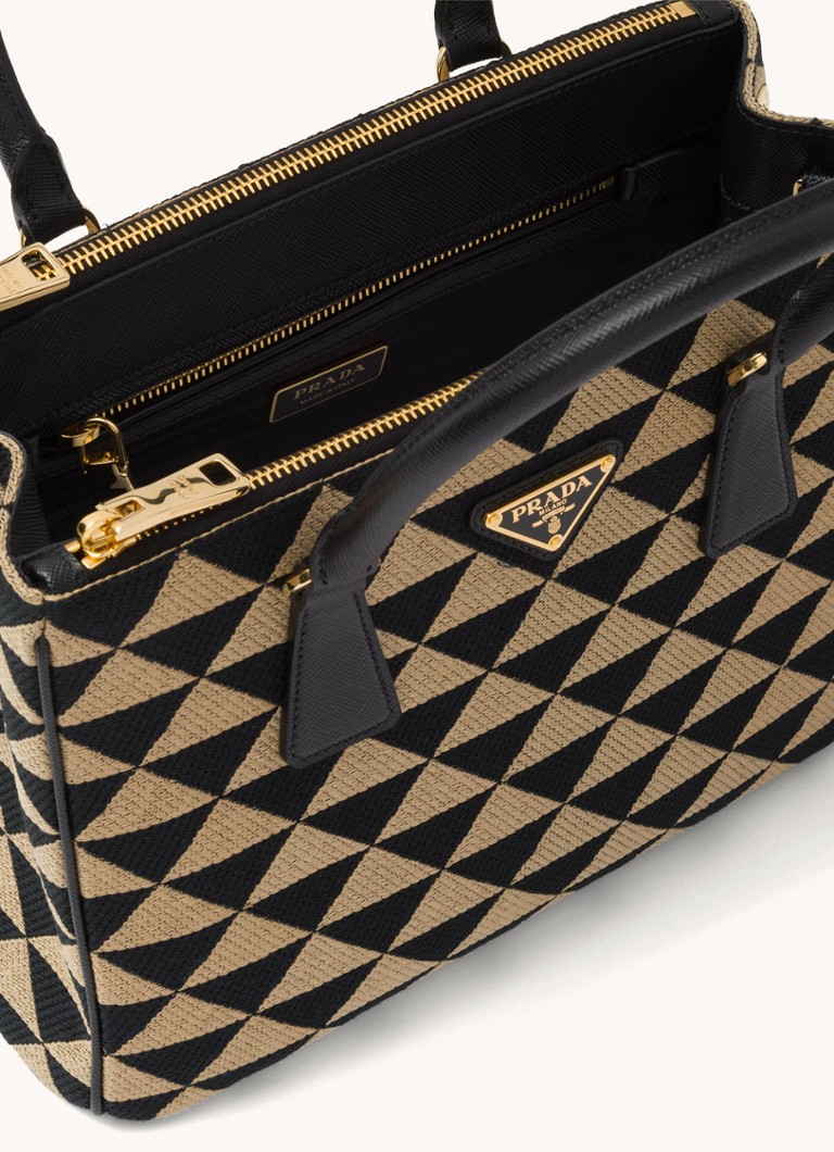 Geantă mică Prada Symbol cu detalii din piele