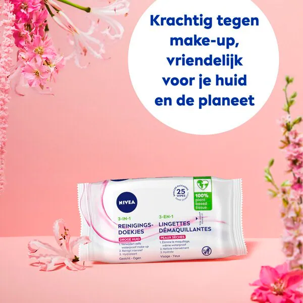NIVEA 3-In-1 Verzachtende Reinigingsdoekjes 40 stuks