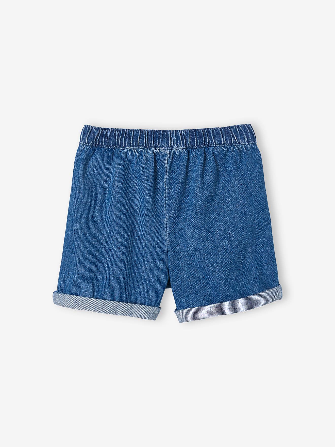 Short en jean effet pont fantaisie fille stone