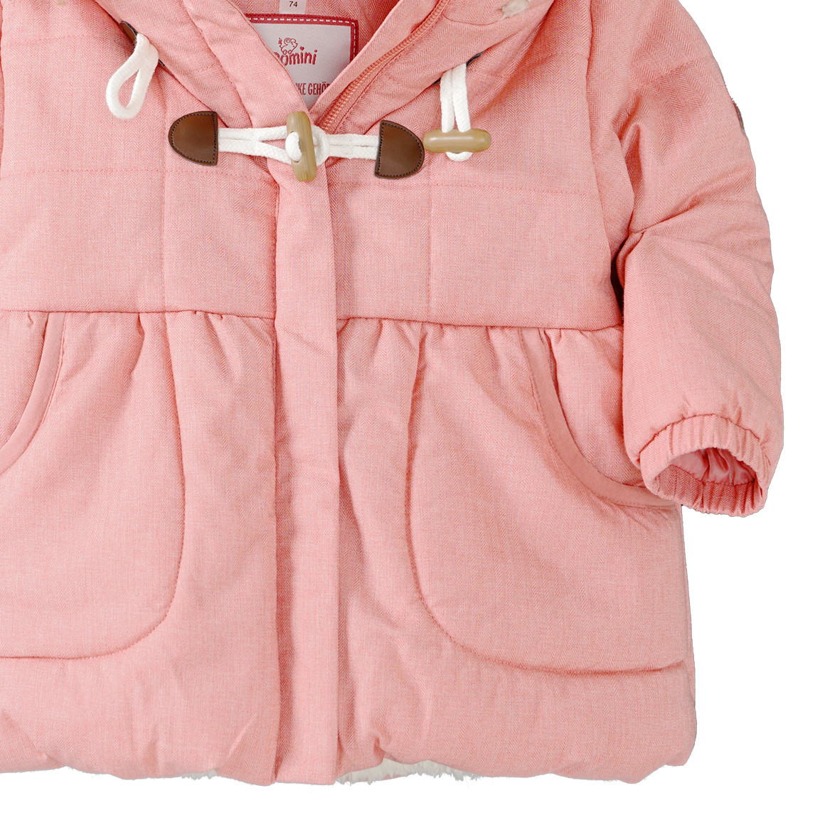 Baby Steppjacke mit Fellimitat