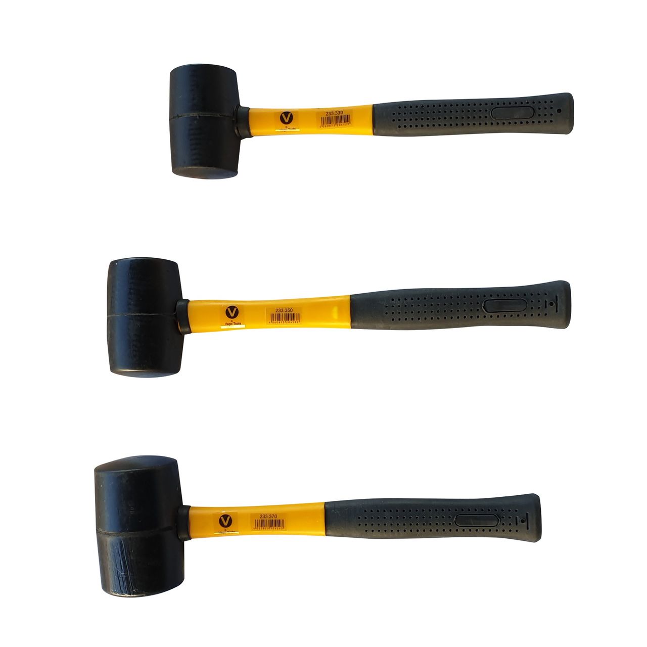 Vago-Tools 3 tlg Set Gummihammer 370 /500 /700 g Hammer Ausbeulhammer Schonhammer