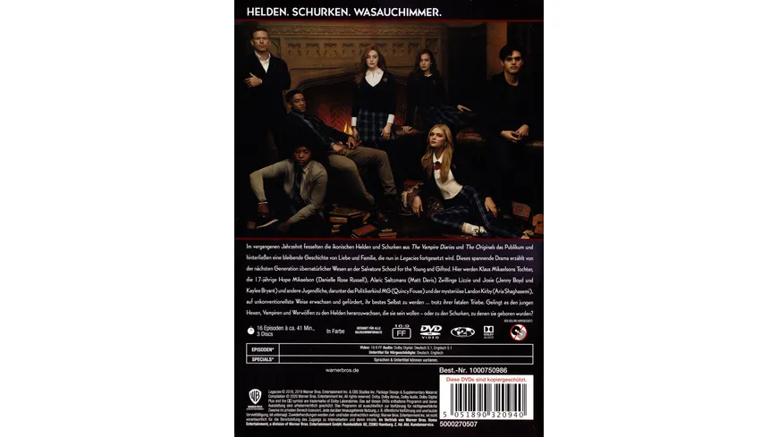 Legacies - 1. Staffel  [3 DVDs]