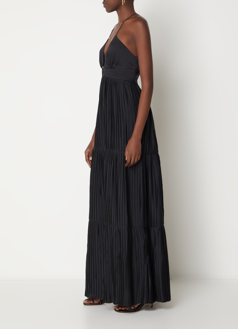 ba&sh  Wasta maxi jurk met rugdecolleté en plissé