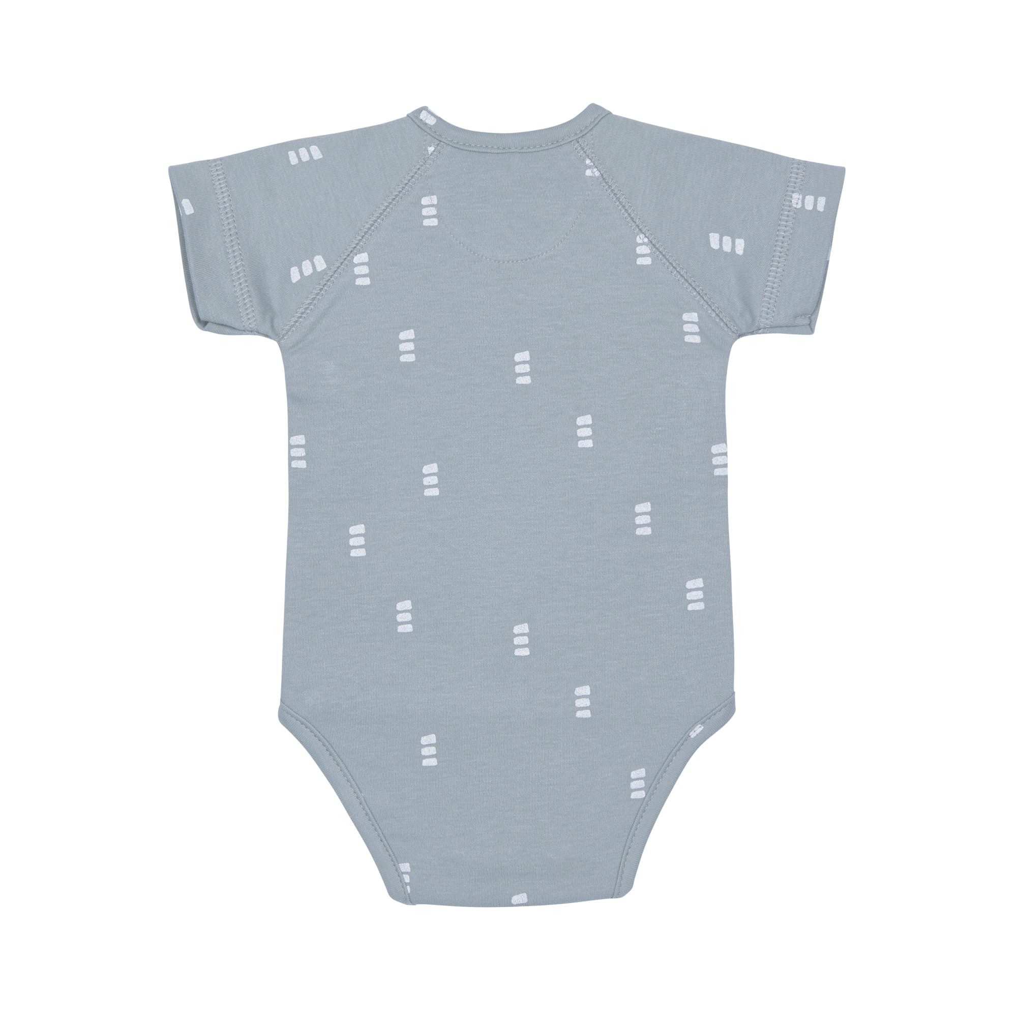 Baby Wickelbody kurzarm - Bio Baumwolle, Blocks, Hellblau