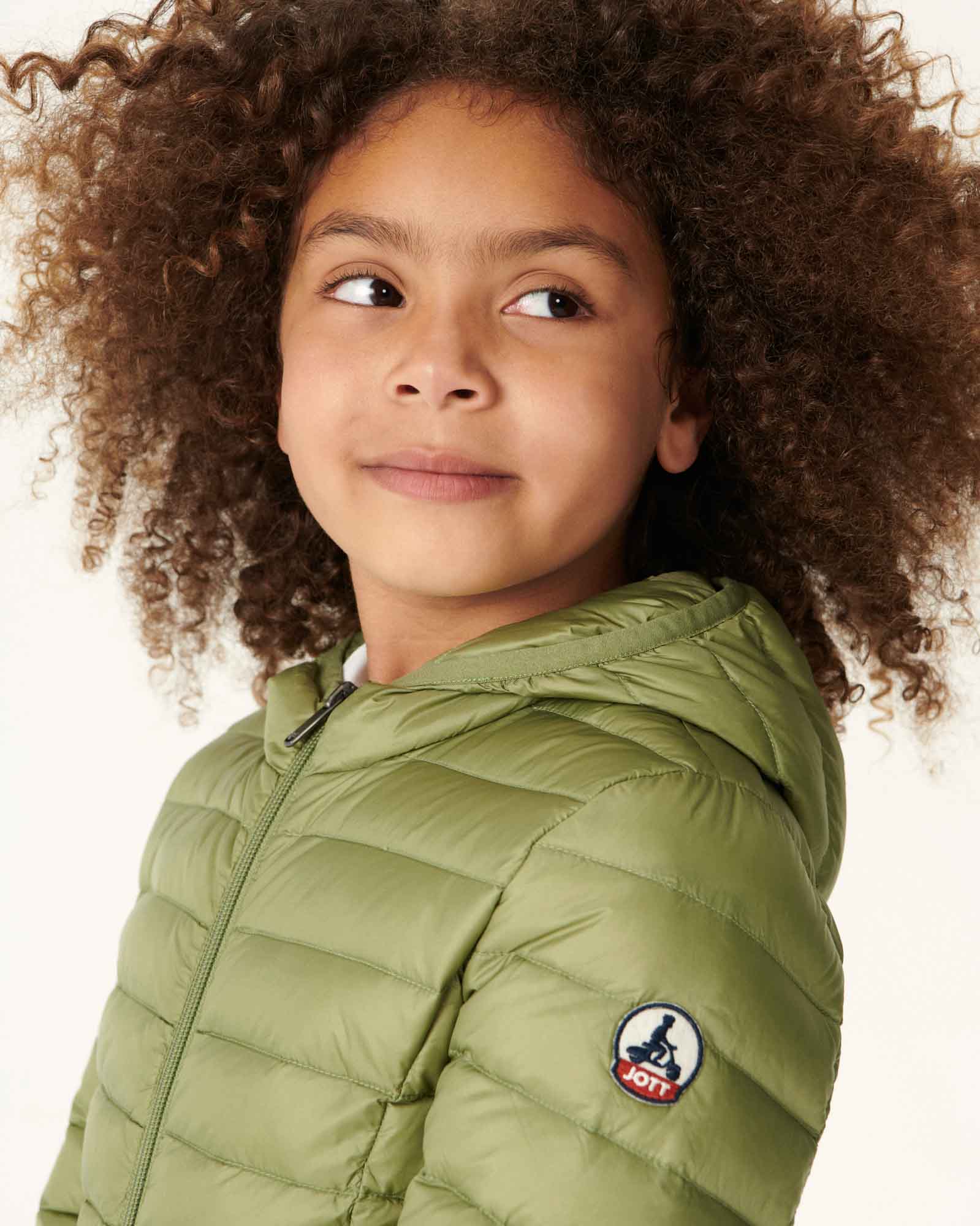 Doudoune légère à capuche enfant Kaki clair Carla