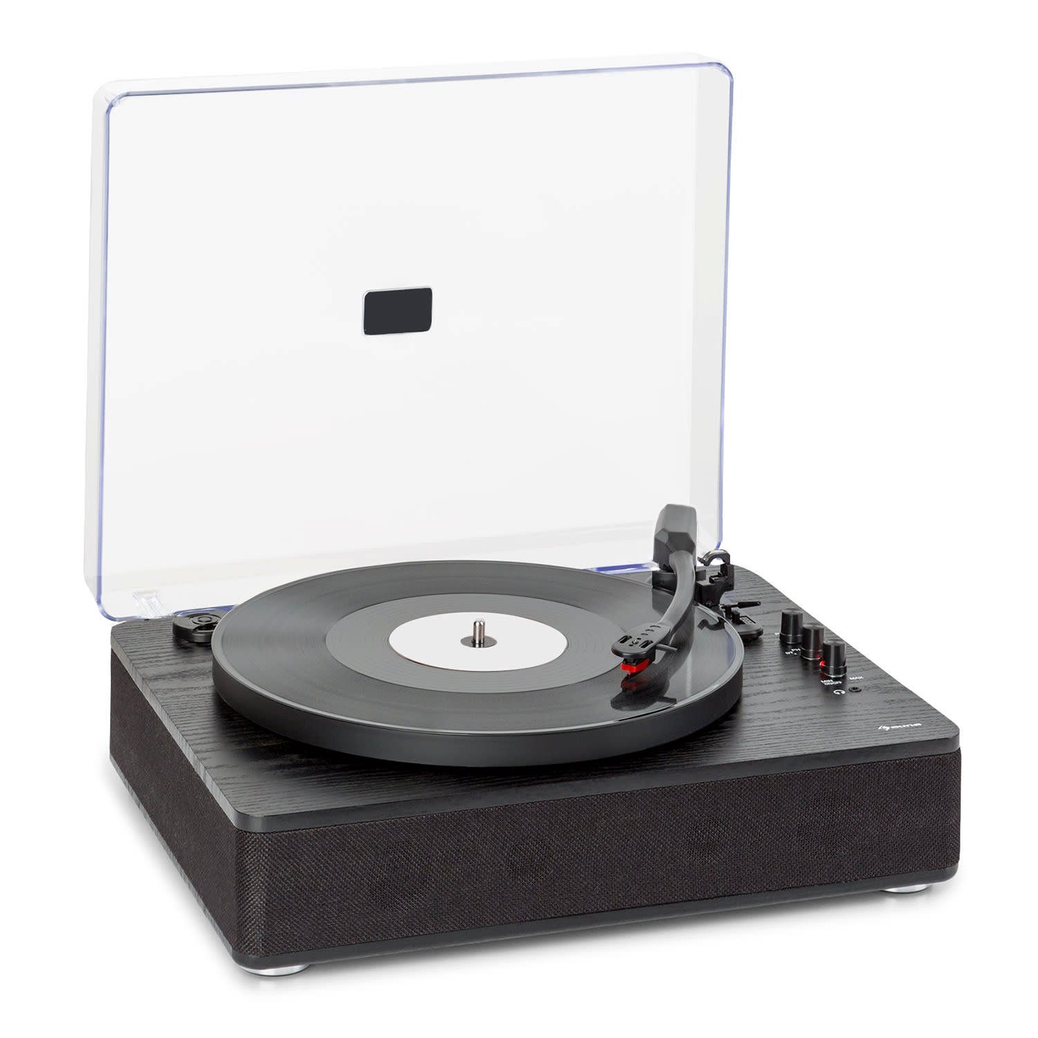 Auna TT-Classic Plus Plattenspieler (Riemenantrieb, Bluetooth, Schallplattenspieler mit Lautsprecher Vinyl Plattenspieler)