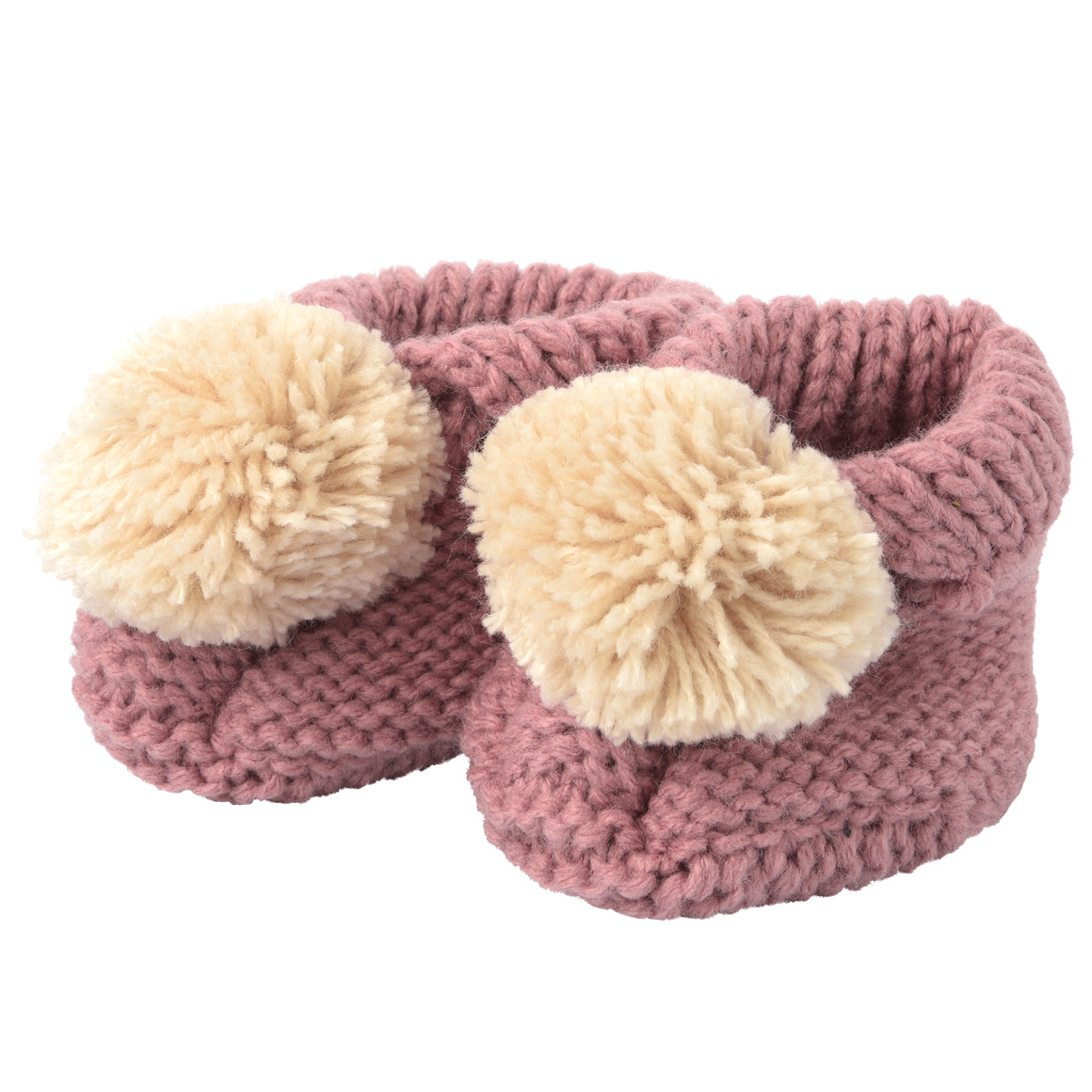 1 Paar Baby Hausschuhe mit Pompons