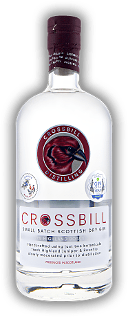Crossbill Small Batch Highland Dry Gin Crossbill Small Batch Highland Dry Gin Aus der Celtic Gin Collection - Samtweicher und fruchtiger Highland Gin. 0,7	 Liter - Vol 43,8%