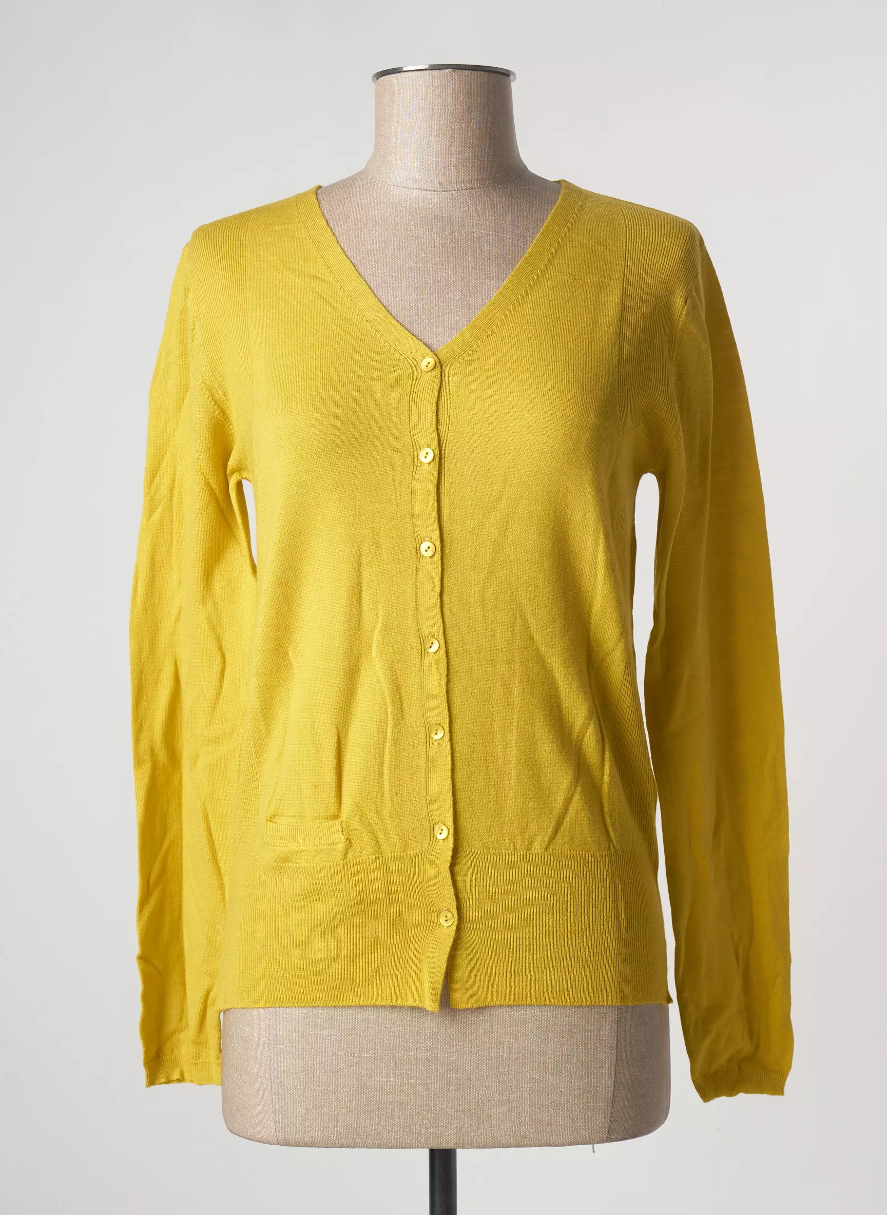 Poles Cardigans Femme couleur jaune