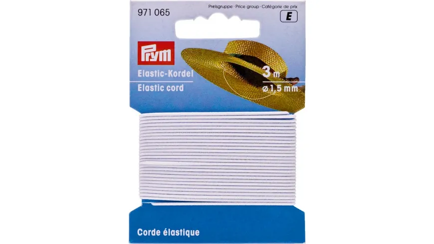 Prym Elastic-Kordel 1,5 mm weiß 3 m