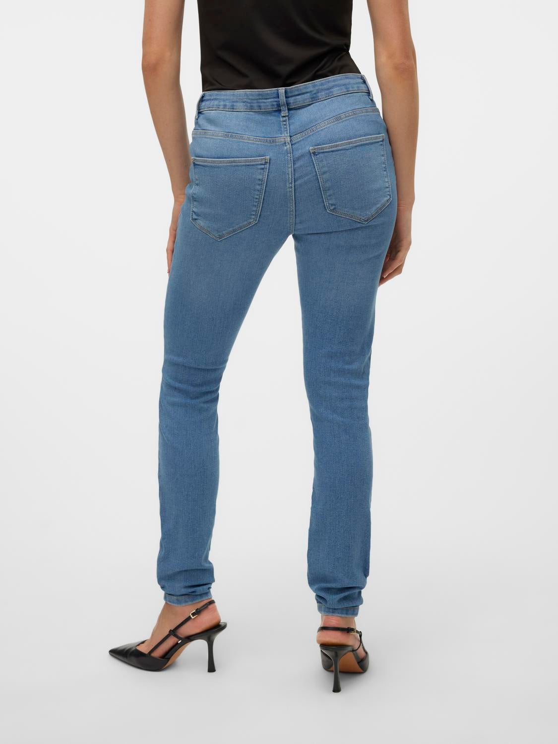 VMELLY Mid Rise Skinny Fit Jeans