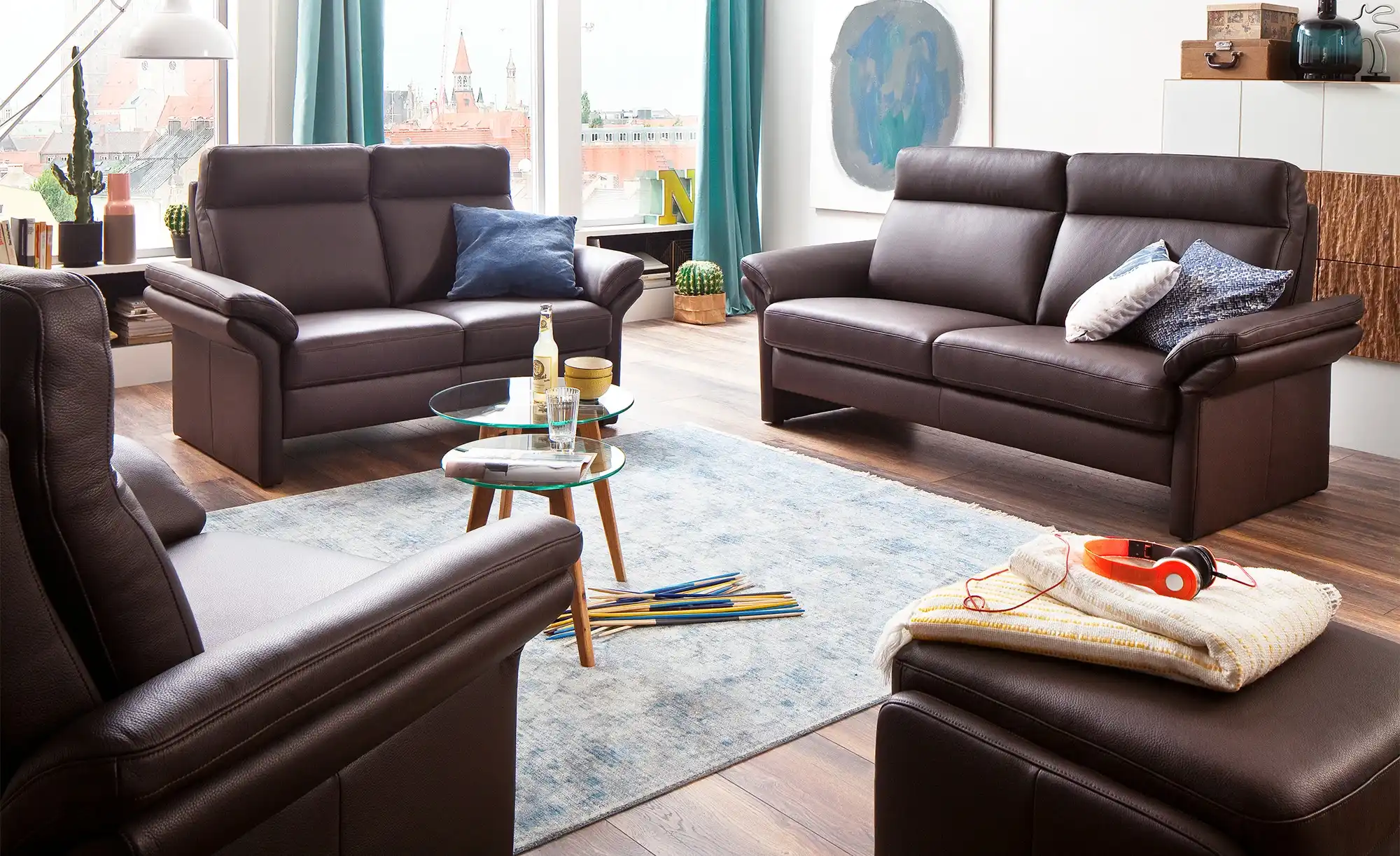 DeLuca Ledersofa Vichy