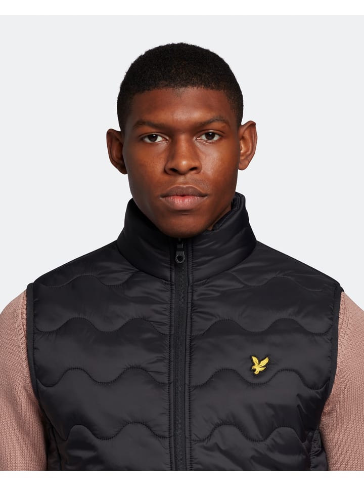Lyle & Scott Strickweste in Schwarz günstig kaufen