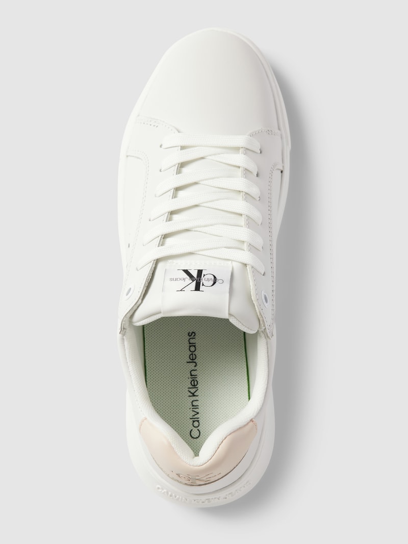 Sneaker aus Leder Modell 'CHUNKY CUPSOLE LACEUP MON' in weiß