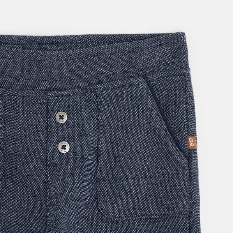Pantalon coton fantaisie bleu bébé garçon