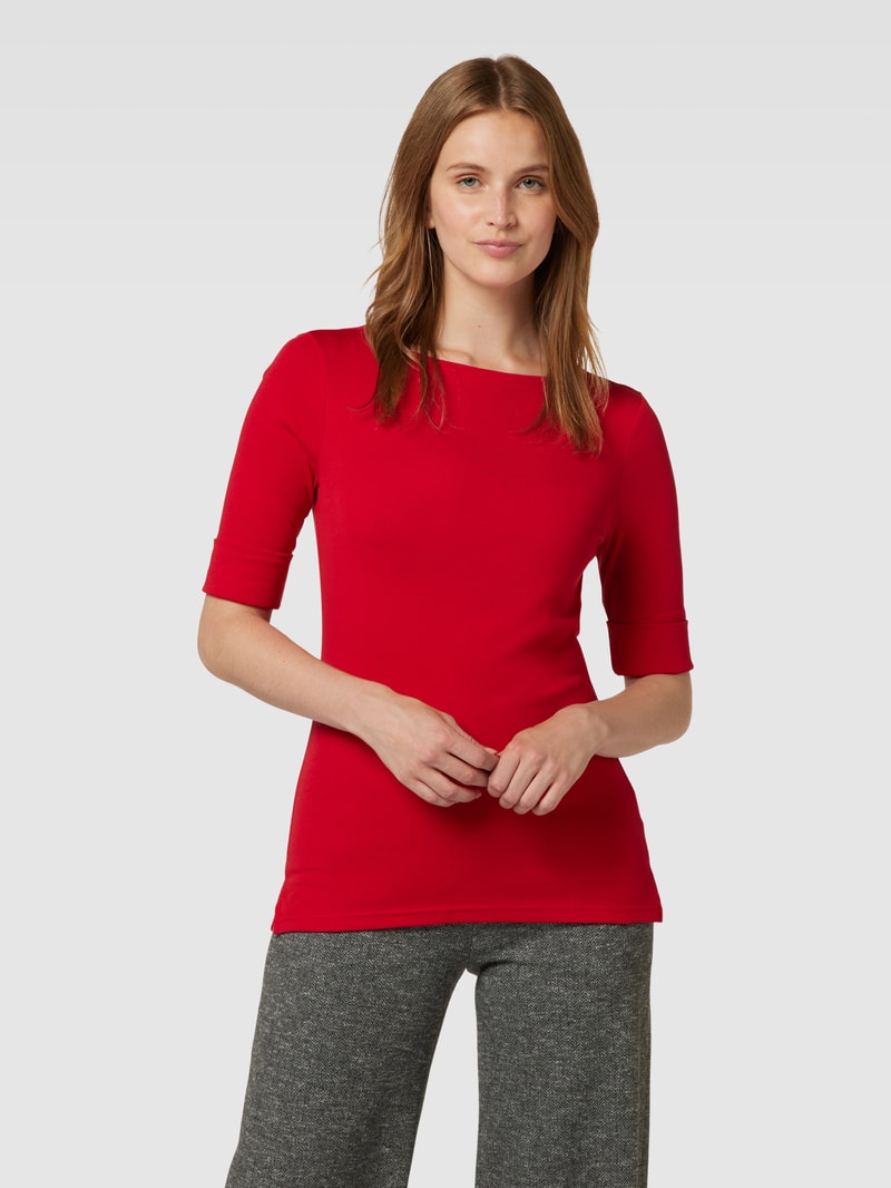 Longsleeve mit U-Boot-Ausschnitt Modell 'JUDY' in rot
