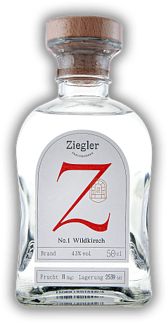 Ziegler No. 1 Wildkirsch Brand 0,5 Liter Ziegler No. 1 Wildkirsch Brand 0,5 Liter  0,5	 Liter - Vol 43%