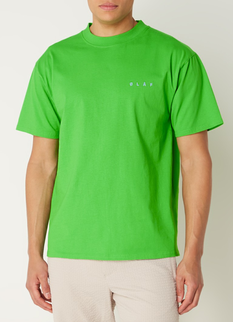 T-shirt con la faccia di Olaf Crayon, logo e stampa sul retro.