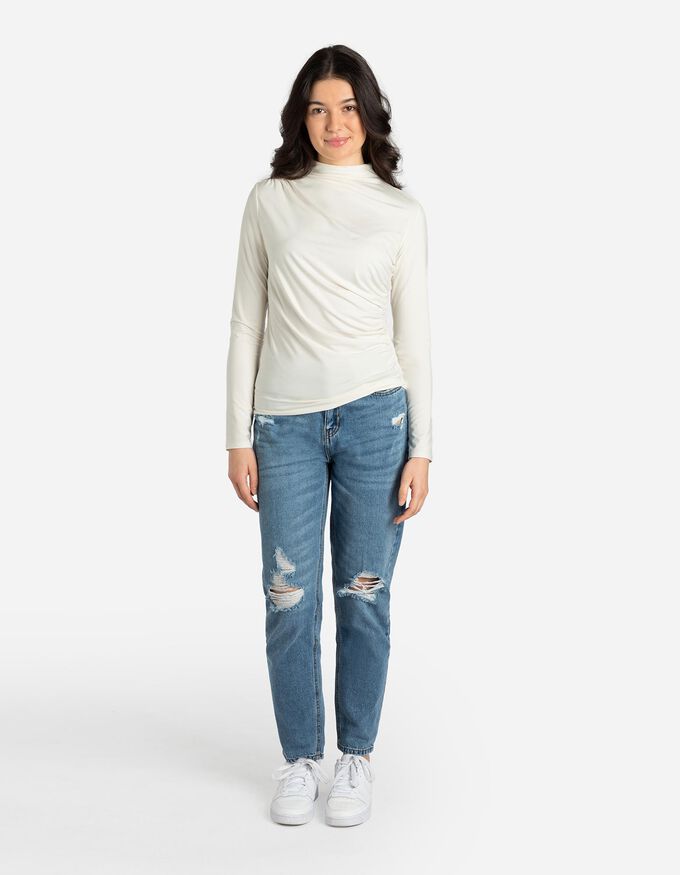 Langarmshirt - Mockneck