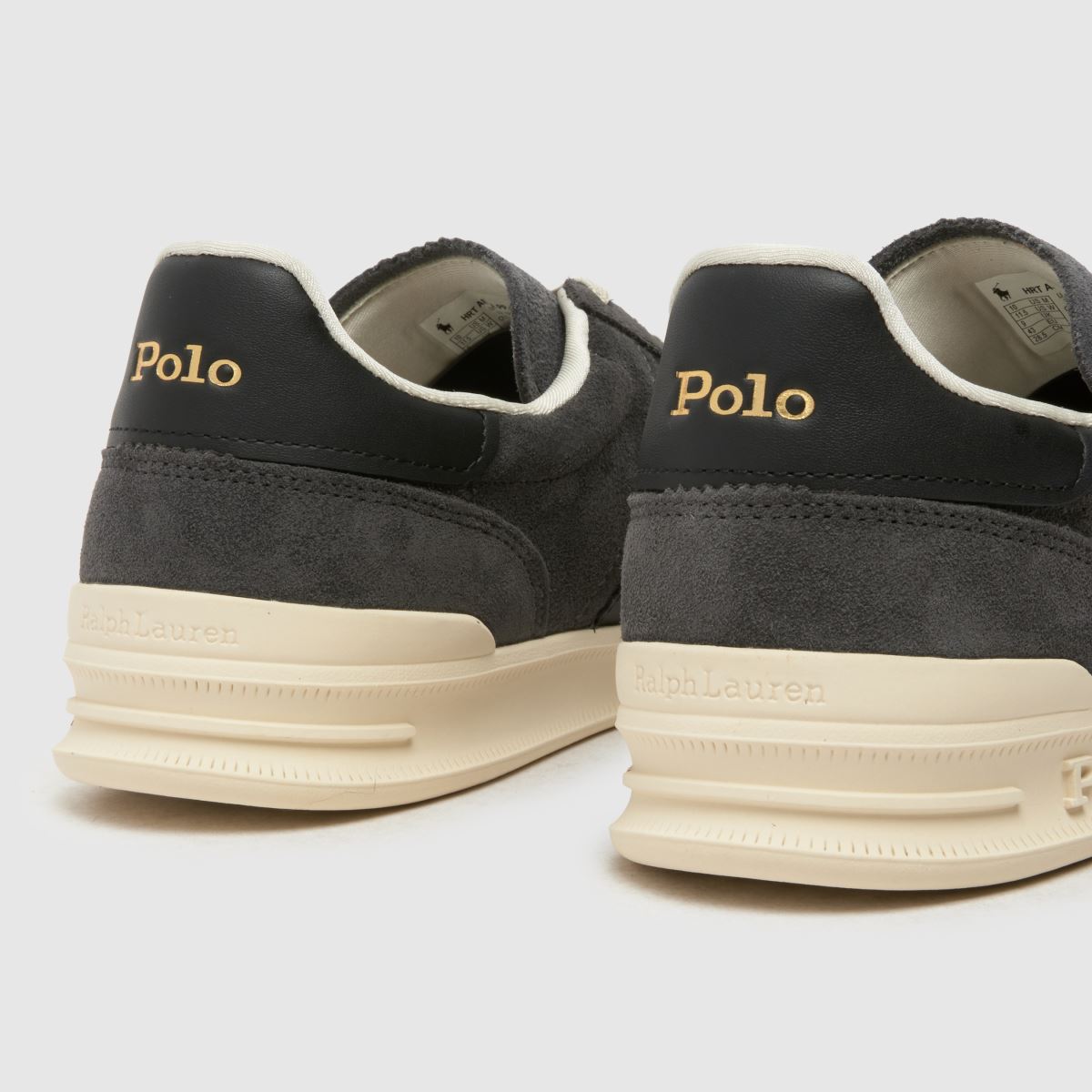 Polo Ralph Lauren – Heritage Aera – Grå och svarta träningsskor