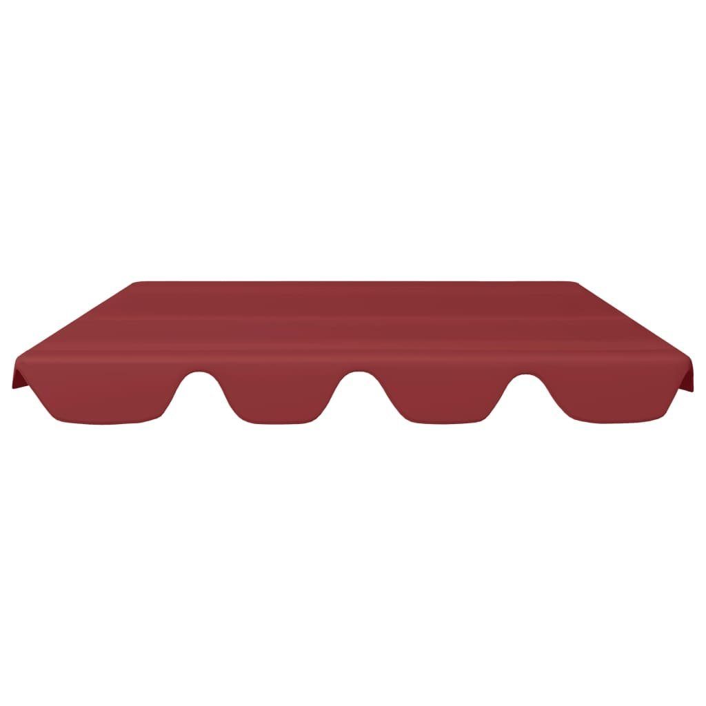vidaXL Hollywoodschaukel Ersatzdach Stoff für Hollywoodschaukel Weinrot 150 130x70 105 cm Vol