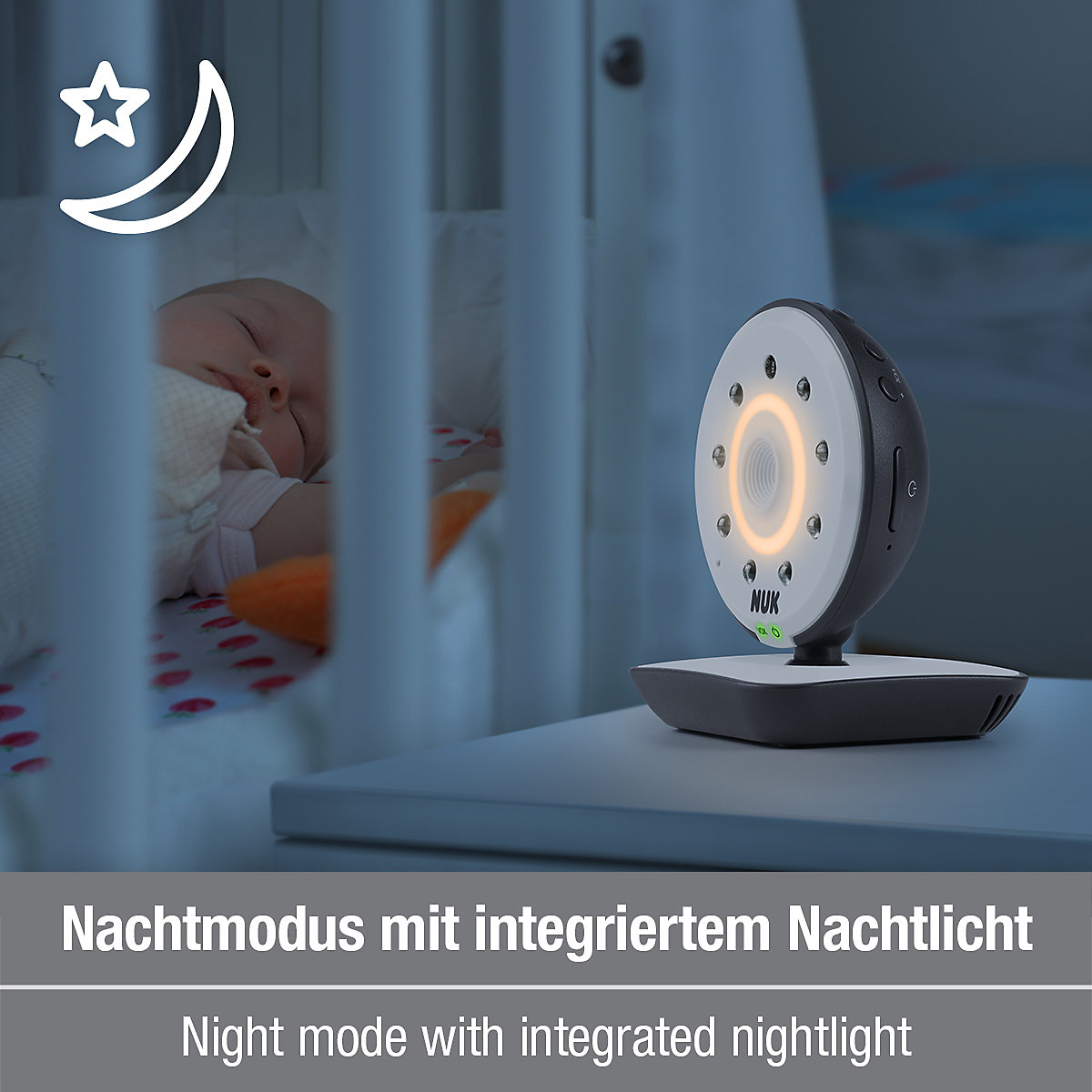 NUK Eco Control Video Display 550VD, digitales Babyphone mit Eco-Mode, Video Funktion und Full-Eco-Control
