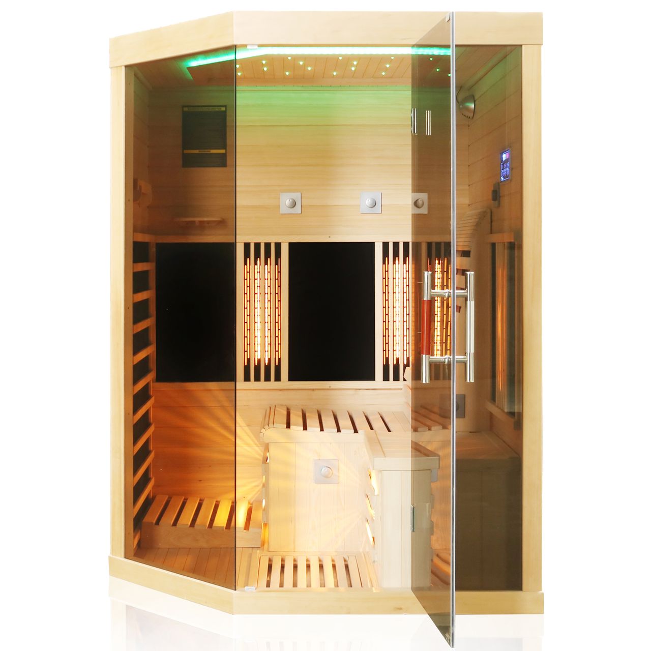 TroniTechnik Dewello® Infrarotsauna Infrarotkabine OTTAWA 140x120cm 1-2 Person inkl. 6 Vollspektrumstrahler