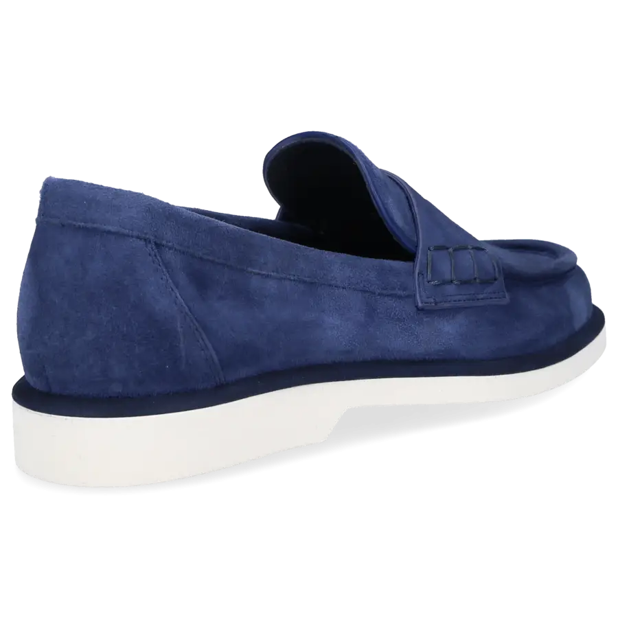 Santoni - Loafer 59818 Veloursleder - blau