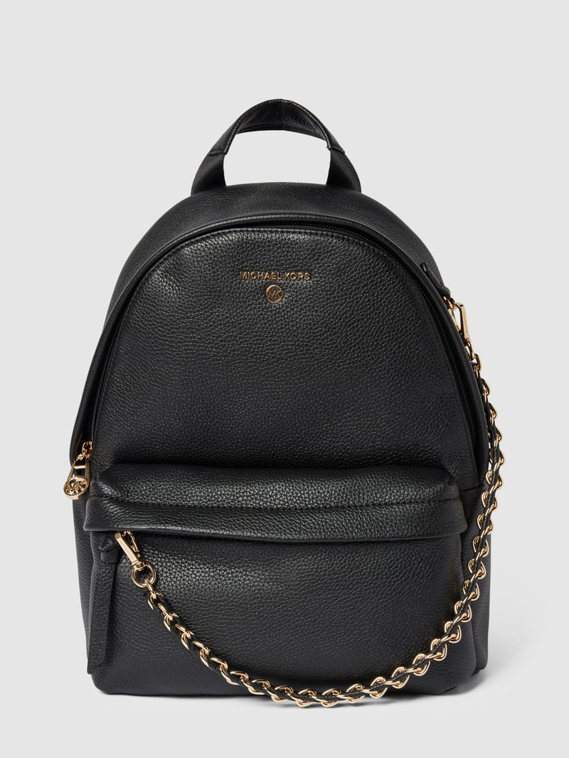 Rucksack mit Label-Applikation Modell 'SLATER' in schwarz