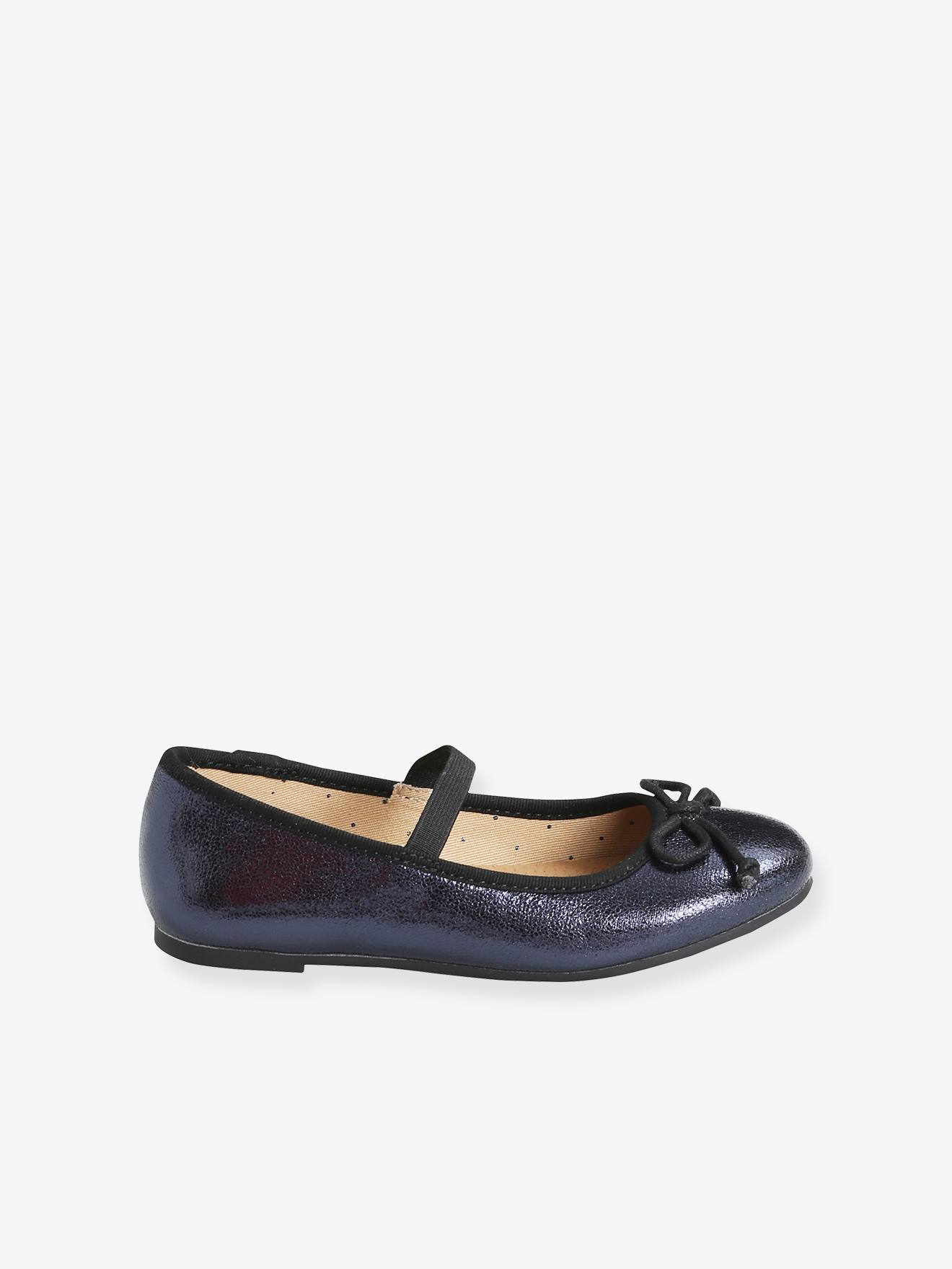 Vertbaudet Mädchen Ballerinas mit Glanzeffekt - silber