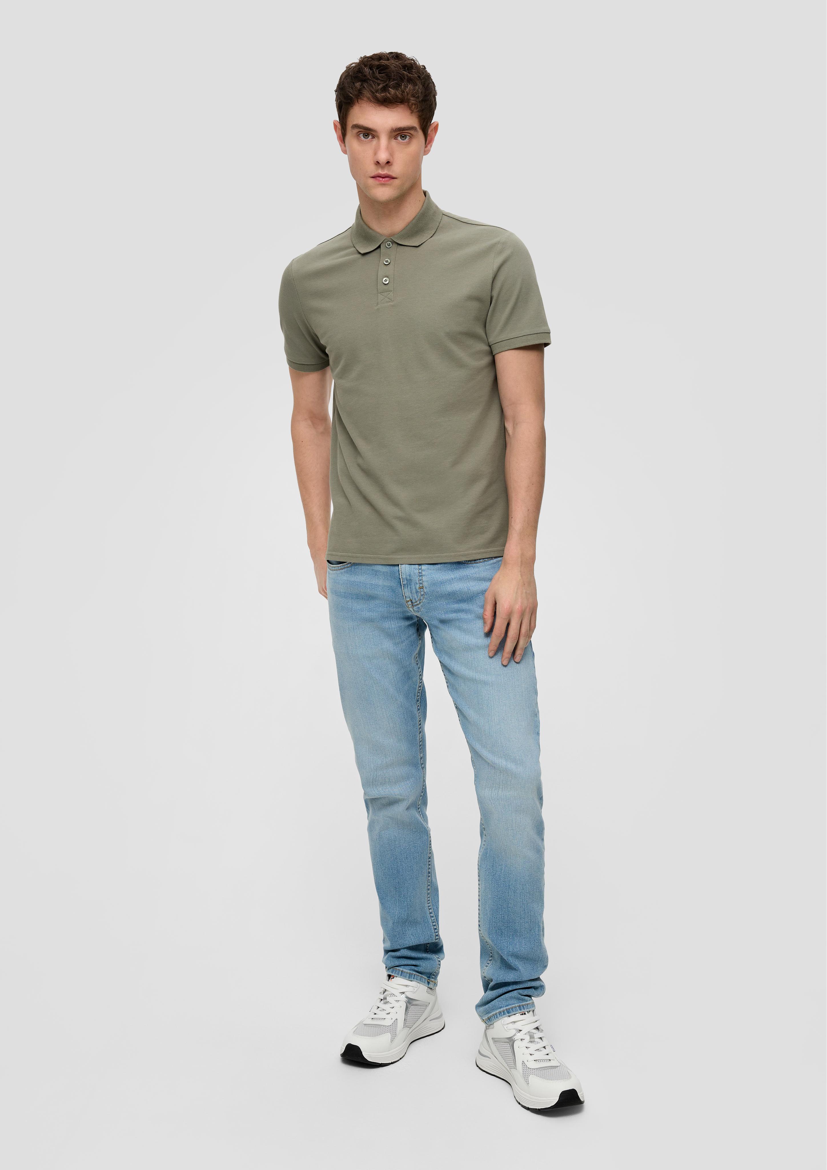 Poloshirt mit gestricktem Kragen  2140707-7380