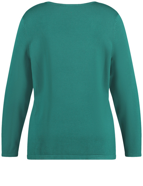 Figurbetonter Basic Pullover aus Feinstrick
