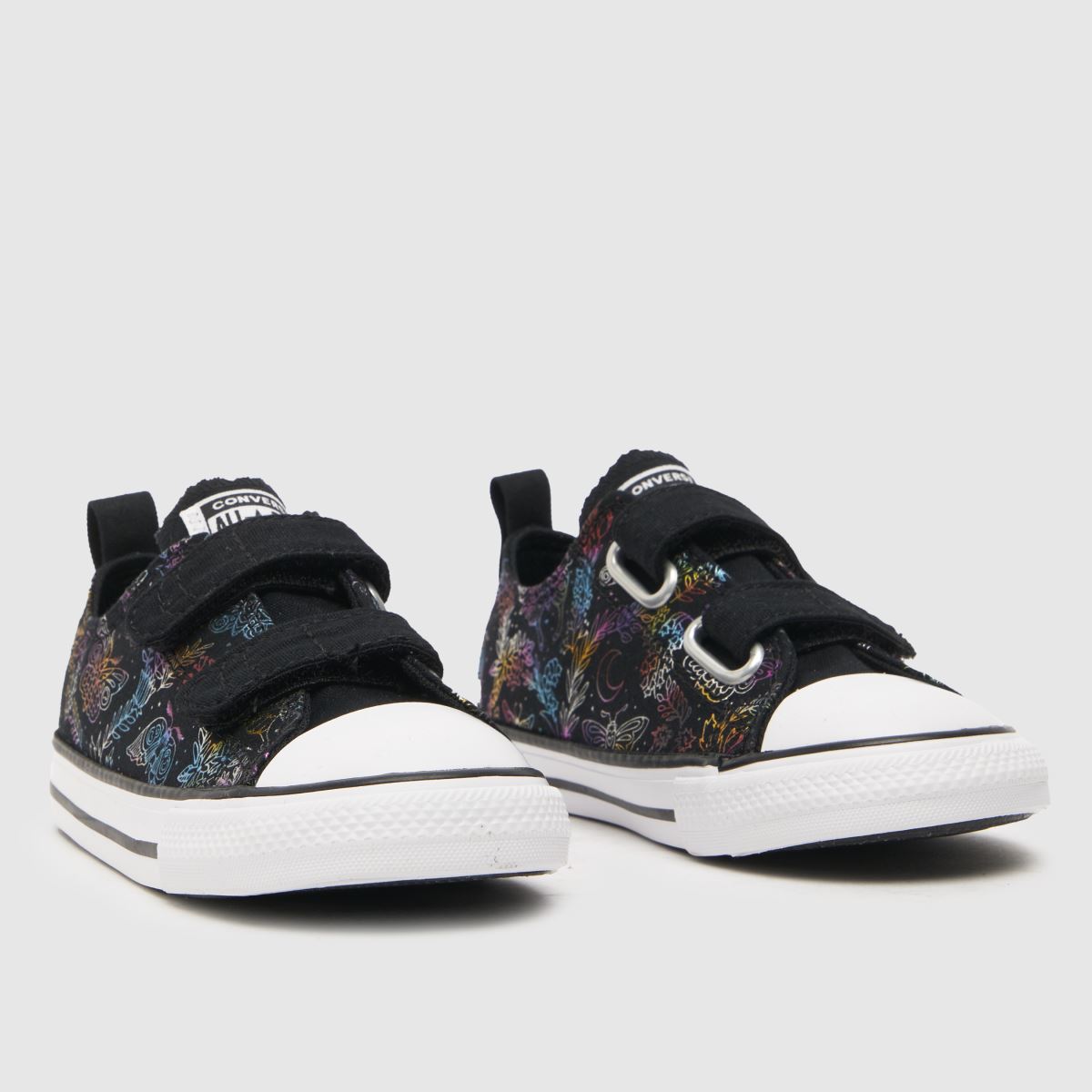 Converse multifärgade all star lo 2v regnbågsfärgade småbarnsskor för flickor