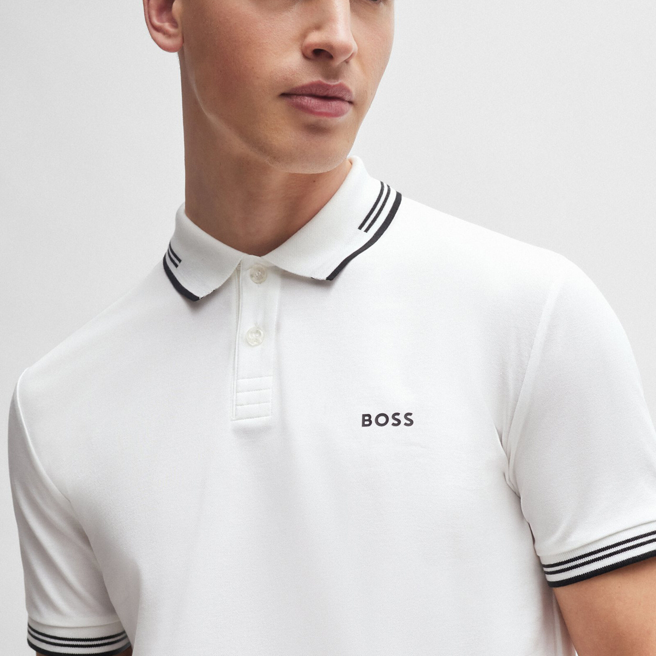 Paul Slim Fit Polo Herren - Weiß