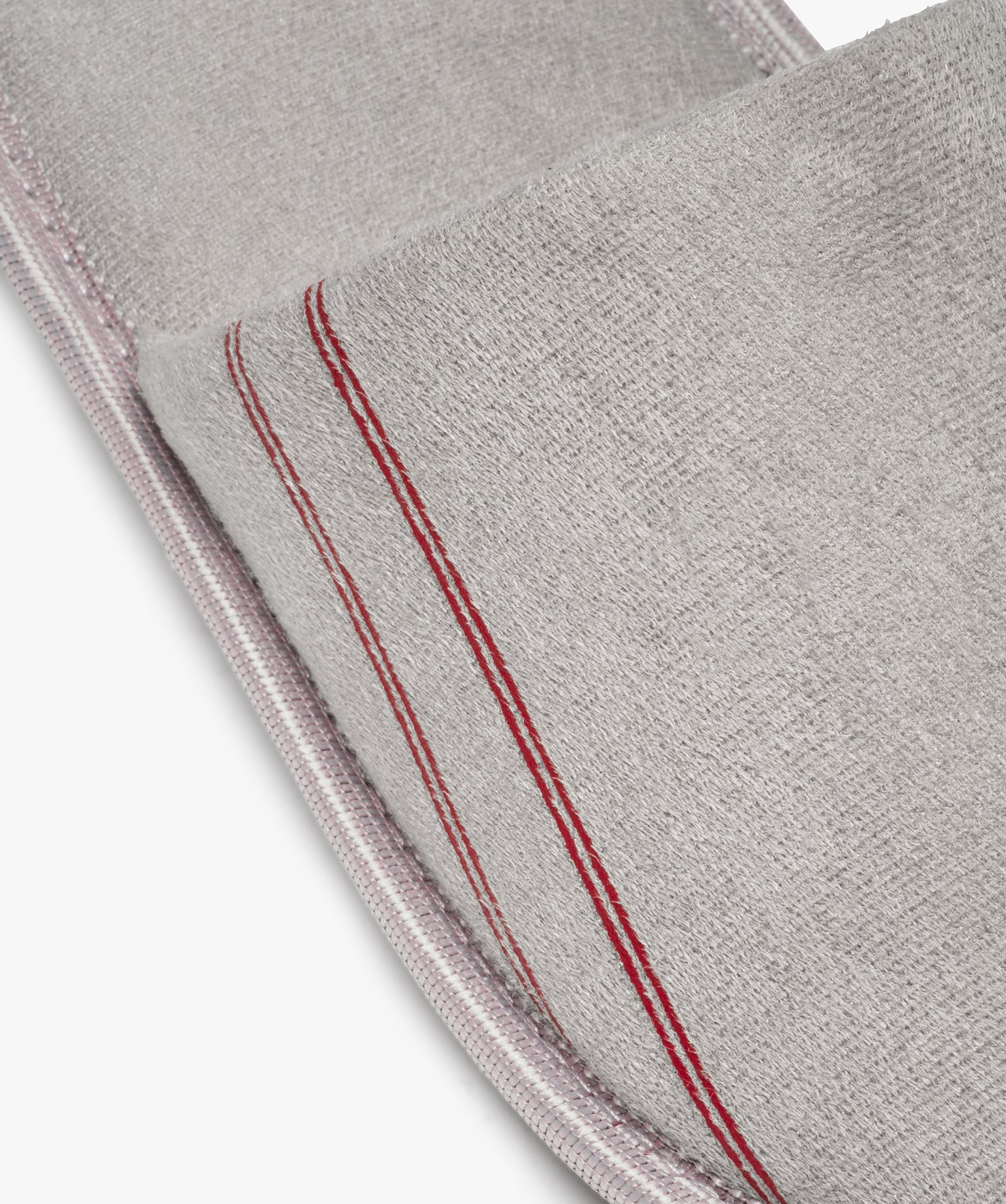 Chaussons homme mules plates en velours ras uni gris | GEMO