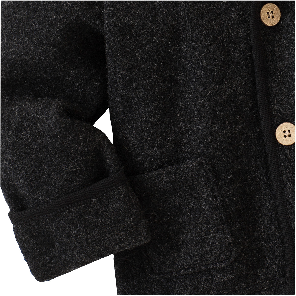 Baby Wollwalk-Jacke mit Umschlagbündchen