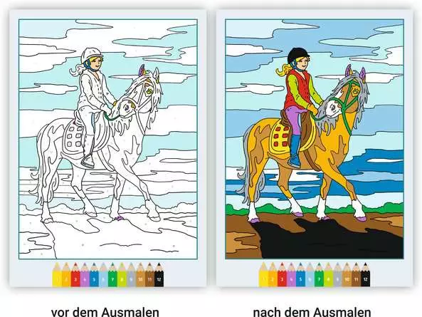 CreArt Malen nach Zahlen ab 7: Pferdeträume