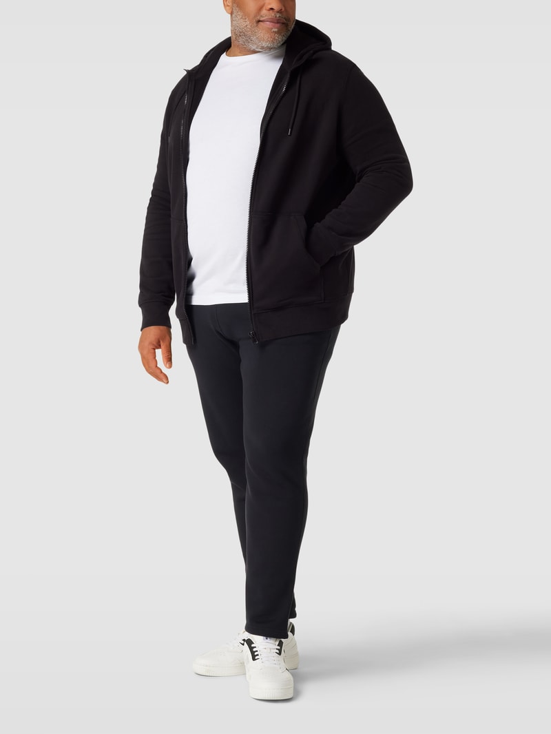 PLUS SIZE Sweatjacke mit Reißverschluss in schwarz