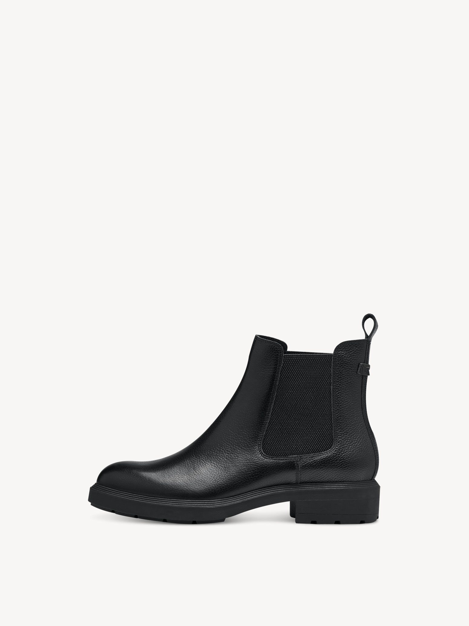 Bottine Chelsea en cuir - noir