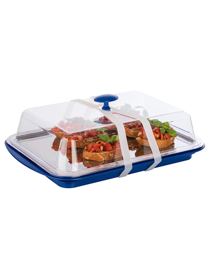 APS Thermo Tablett Set in Blau/Transparent 43 x 29 cm, H: 14 cm günstig kaufen onesize