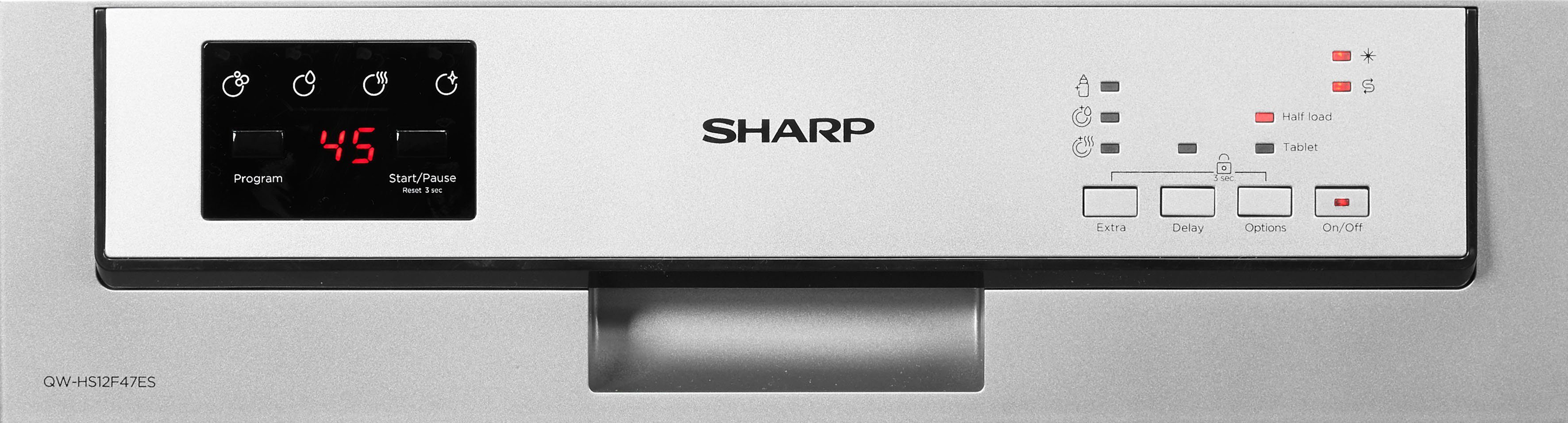 Sharp Standgeschirrspüler, QW-HS12F47ES-DE, 11 l, 10 Maßgedecke