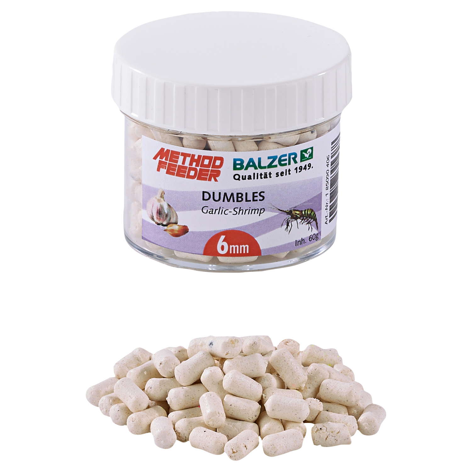 Balzer Method Feeder Dumbbells (weiß, knoblauch-shrimp)